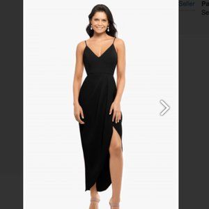 Spaghetti Strap Crepe Midi Dress - petite